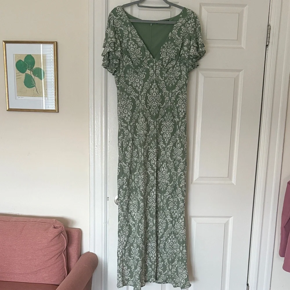 Abercrombie Green Floral Dress